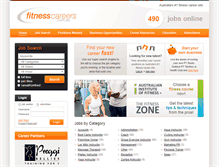 Tablet Screenshot of fitnesscareers.com.au